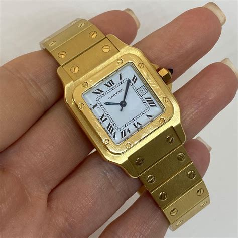 solid gold cartier watch